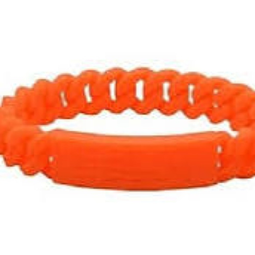 Marc by Marc Jacobs “Fluoro Orange” Chain Design Silicone Stretch Bracelet